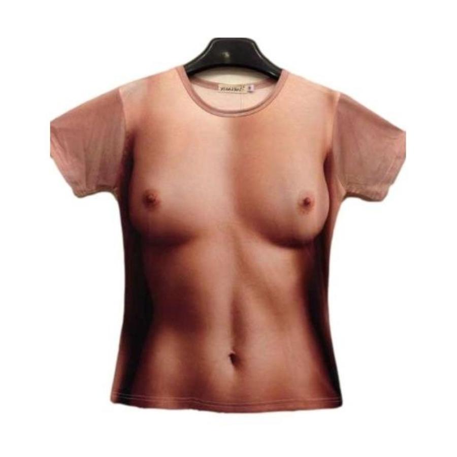ドキッ ザ 女の裸 リアル Tシャツ 裸の上に着るハダカ ハロウィン パーティ イベント コスプレ Happynessmail 女 L 17 560 Gxl Bagus 通販 Yahoo ショッピング