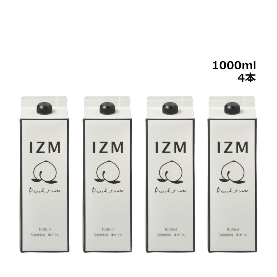 IZM イズム 酵素ドリンク ピーチテイスト 1000ml 4本 健康 美容