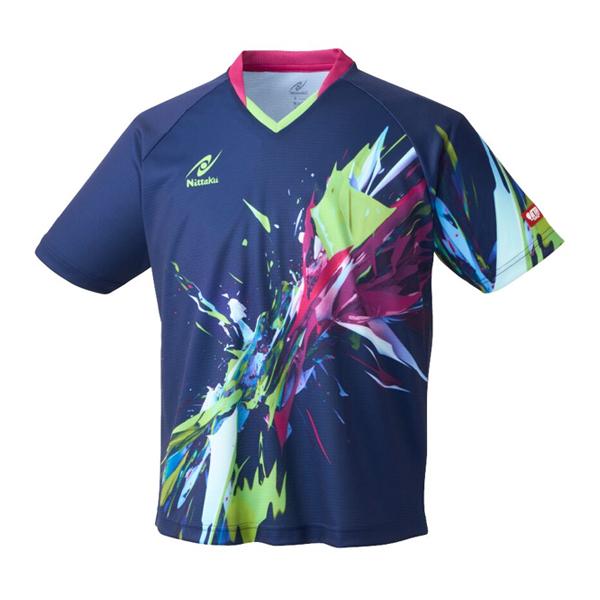 ニッタク   ブライトバーストシャツ   卓球 ユニフォーム トップス キッズ ジュニア メンズ レディース 半袖   ADG0266 | Nittaku | 01