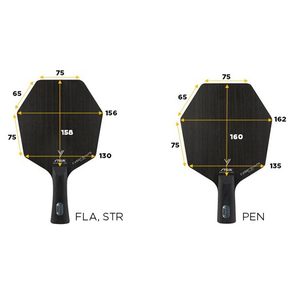 サイバーシェイプカーボンST ラバー付き CYBERSHAPE CARBON | stiga