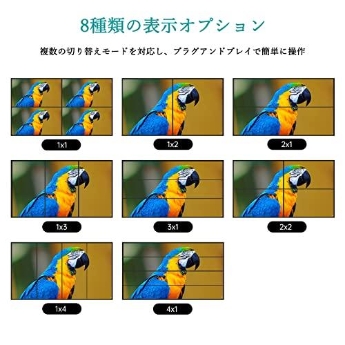 MT-VIKI ビデオウォールコントローラー 2x2 ビデオウォールプロセッサー 4K 30Hz シームレス HDMI出力・入力 4つのTV接続 2x2 MT 4K シームレス Video Wall Controller