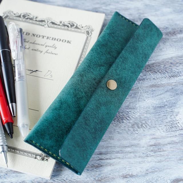 全4色 プエブロレザーのシンプルペンケース : Takuya-Craft - 通販
