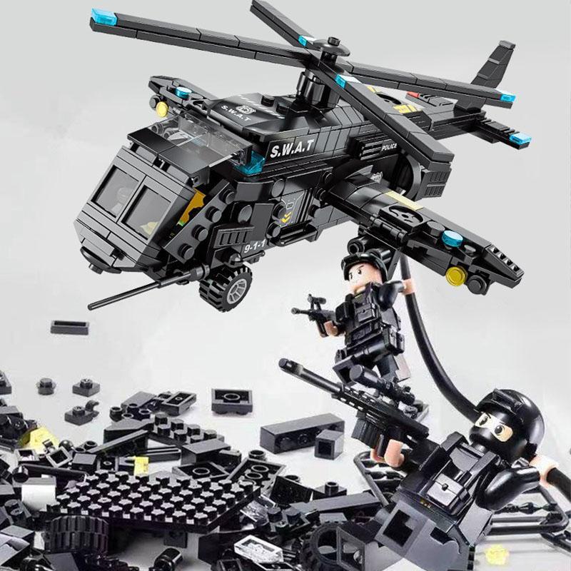 あす楽 レゴ互換ブロック ロボコップ 装甲車 戦闘機 LEGO互換品 SWAT 51種類変形可 ミニフィグ スワットチーム 知育玩具 ブロック 誕生日プレゼント 入園ギフト｜takuyastore6｜07