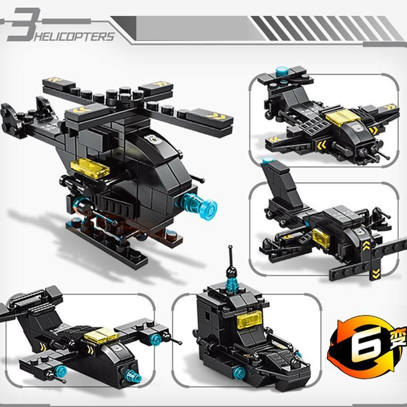 あす楽 レゴ互換ブロック ロボコップ 装甲車 戦闘機 LEGO互換品 SWAT 51種類変形可 ミニフィグ スワットチーム 知育玩具 ブロック 誕生日プレゼント 入園ギフト｜takuyastore6｜10