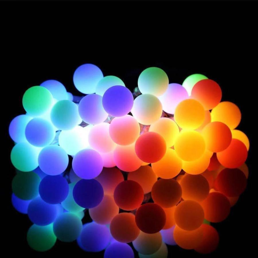 イルミネーションライト 屋外 LED カラーボール マルチカラー 50球 6m リモコン操作 防水 クリスマス｜takuyastore6｜03