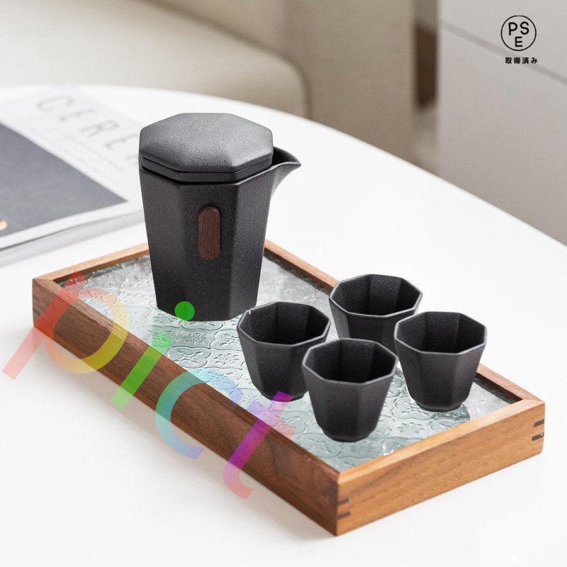 茶器/茶道具蓋付茶器 急須 セット 収納バッグ付き 携帯式 軽量 茶器/茶道具蓋付茶器 急須 セット 収納バッグ付き 携帯式 軽量