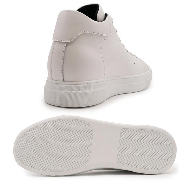 送料無料 シークレットシューズ スニーカー メンズ 白 黒 ハイカット