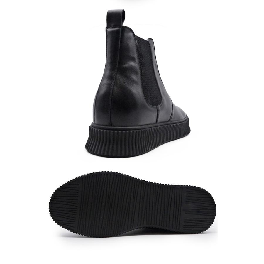 シークレットシューズ ブーツ メンズ 6cmアップ TALLSHOES トールシューズ 本革 軽量 耐久性 ブラック レースアップ サイドゴアブーツ 身長アップ 送料無料の画像