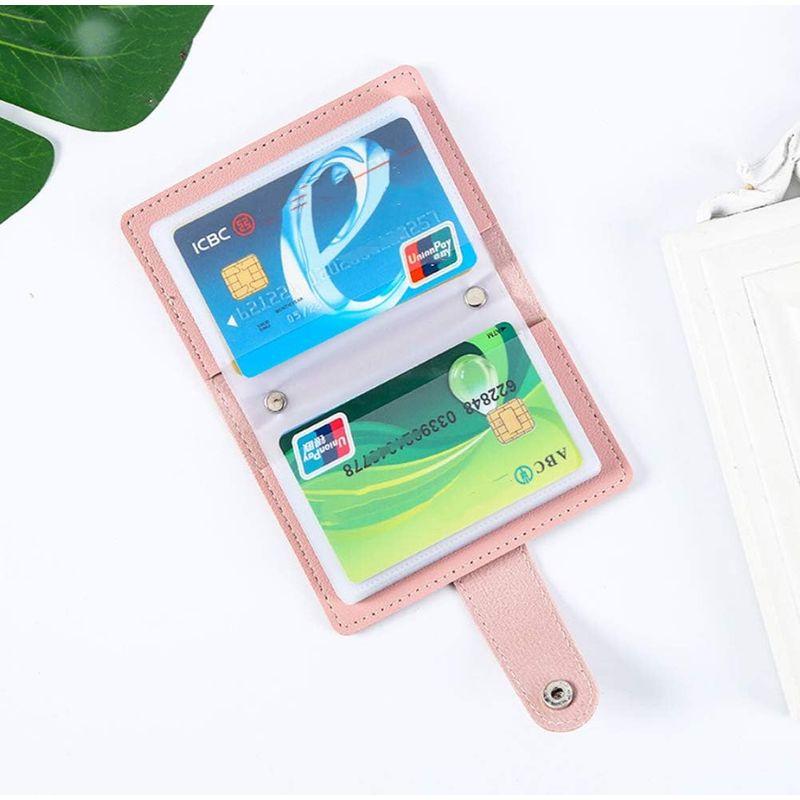 JERLA カードケース クレジットカードケース 薄型 革 レザー 磁気防止 スキミング防止24枚収納 (ピンク)｜tam-store｜02