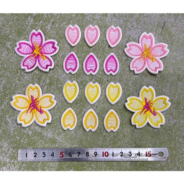 メール便対応可】桜刺繍グラデーションワッペン「虎桜」A : ビート魂