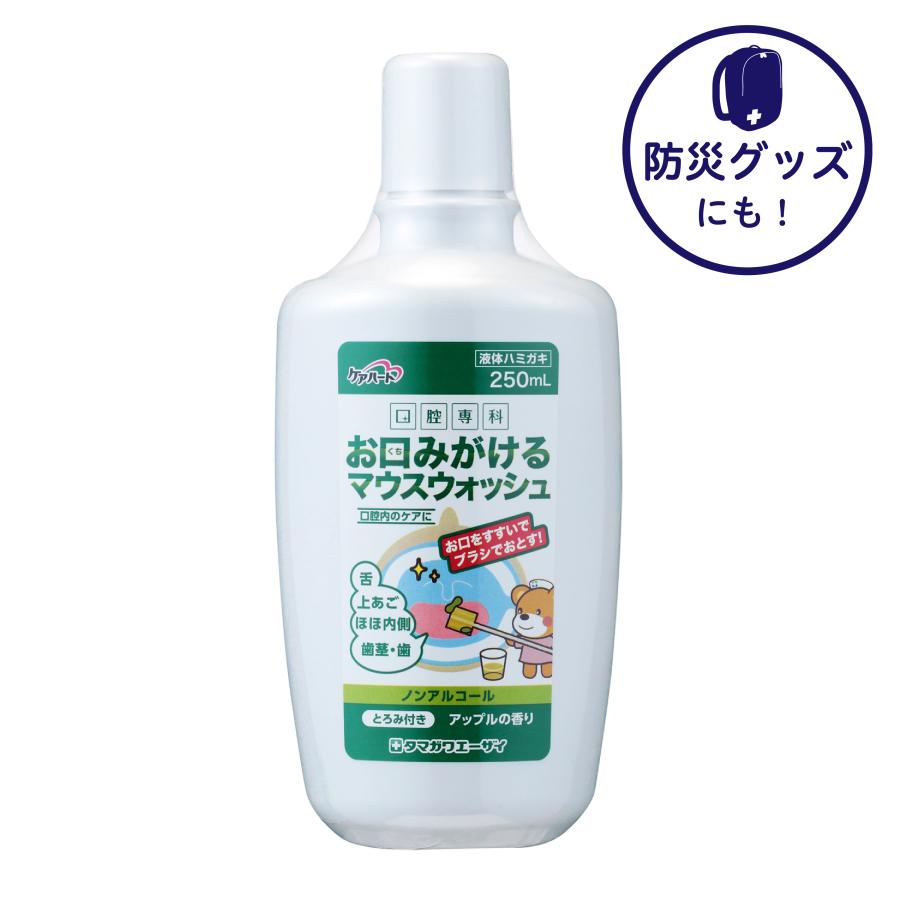 ケアハート 口腔専科 お口みがける マウスウォッシュ 250mL 口臭 口臭ケア 液体ハミガキ 洗口液 ノンアルコール 低刺激 うるおい とろみ 日本製 | ケアハート