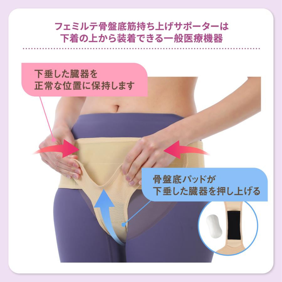 フェミルテ 骨盤底筋持ち上げサポーター 1枚入 ブラック S-M : Fitty