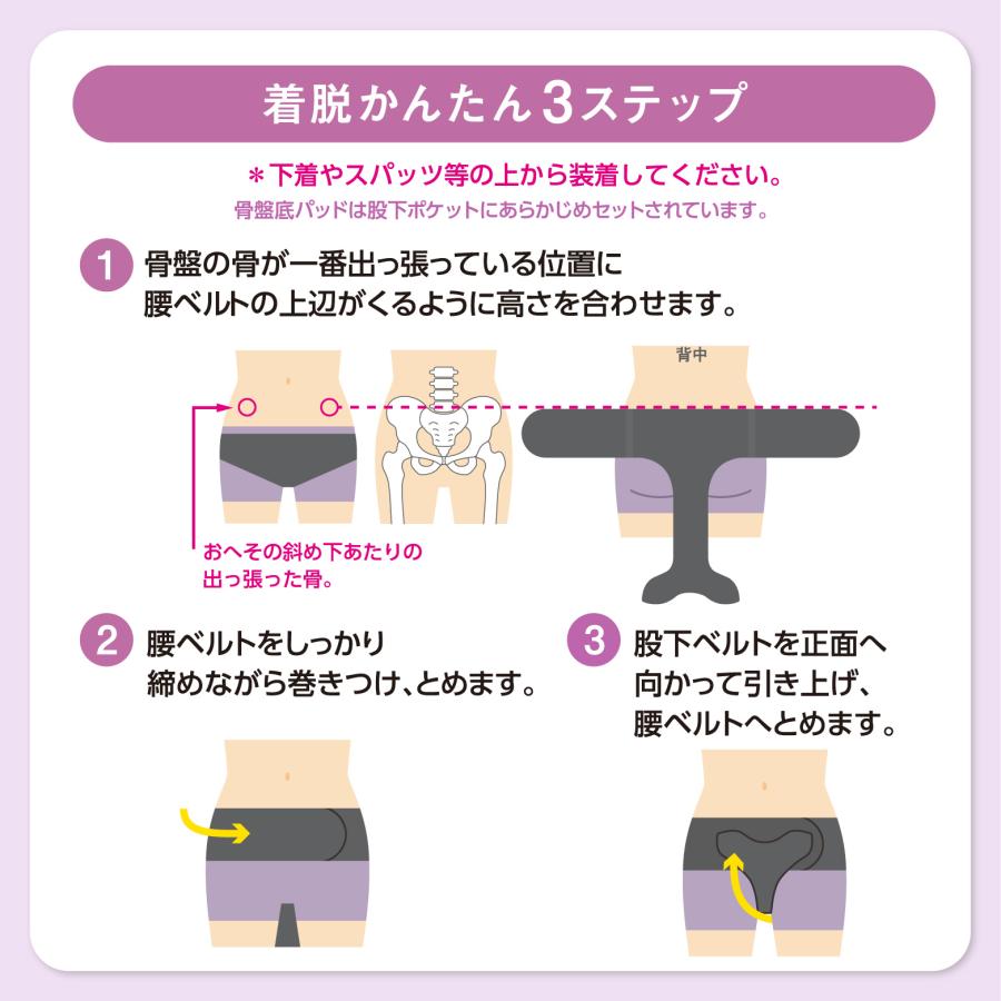 フェミルテ 骨盤底筋持ち上げサポーター 1枚入 ブラック L-LL : Fitty