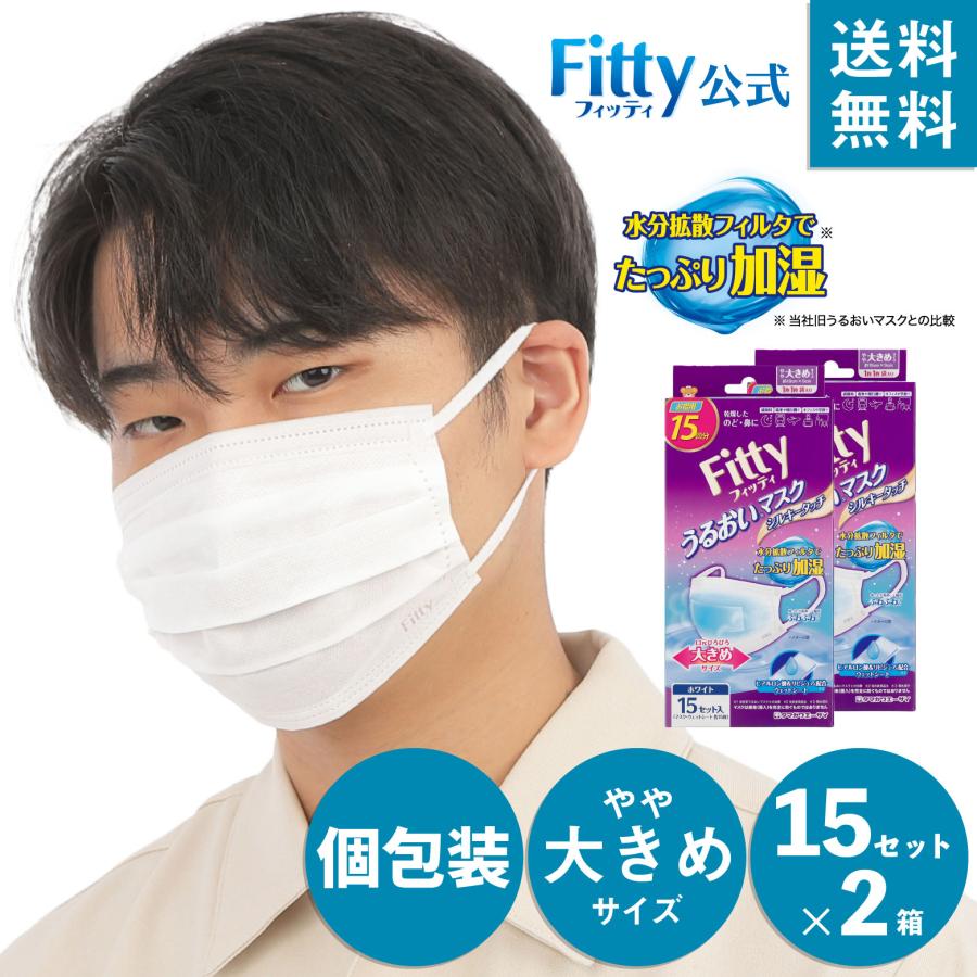Fitty 【 フィッティ 公式 】 マスク 不織布 やや 大きめ プリーツ