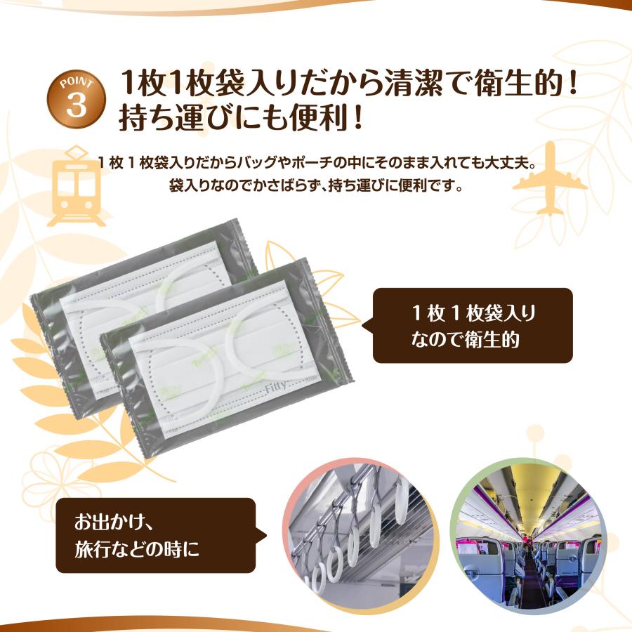 フィッティ マスク 不織布 100枚入 7DAYSマスクEXプラス ホワイト キッズ 個別包装｜tamacare-shop｜08