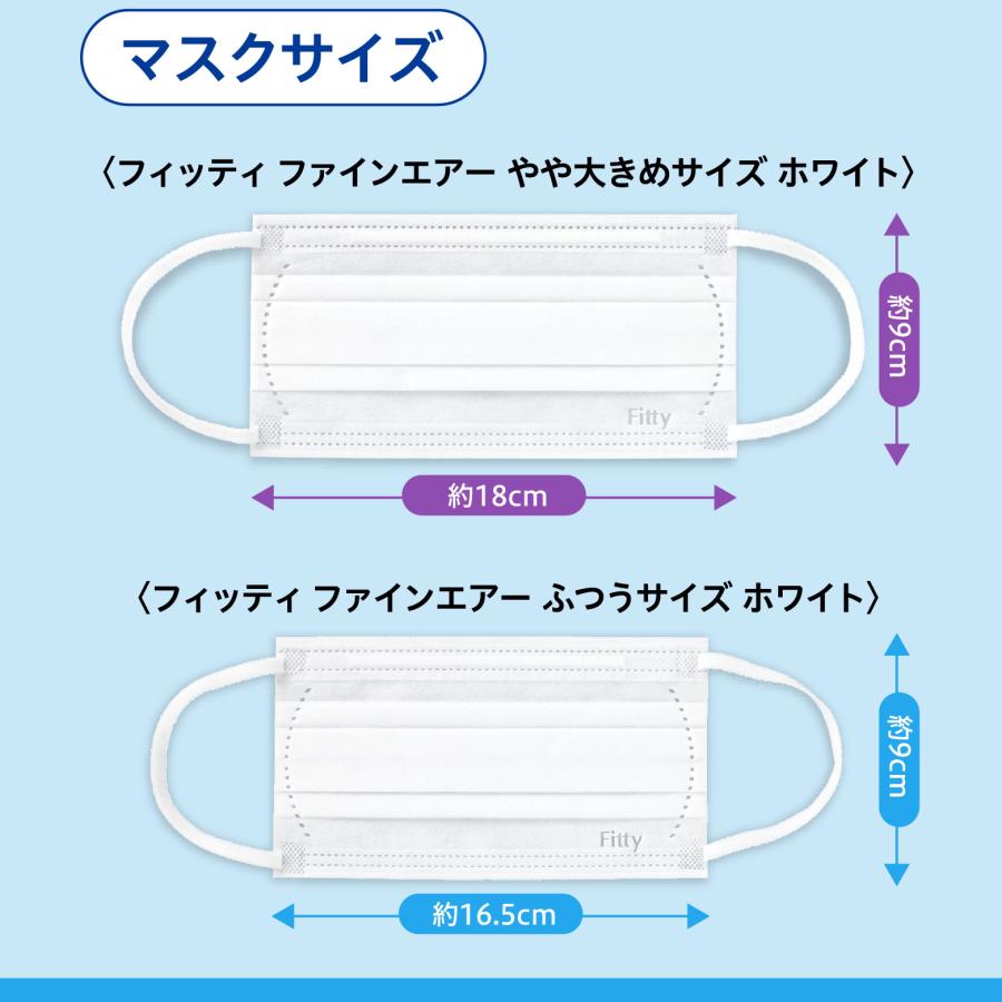 Fitty 【 フィッティ 公式 】 マスク 不織布 ふつう 個包装 プリーツ