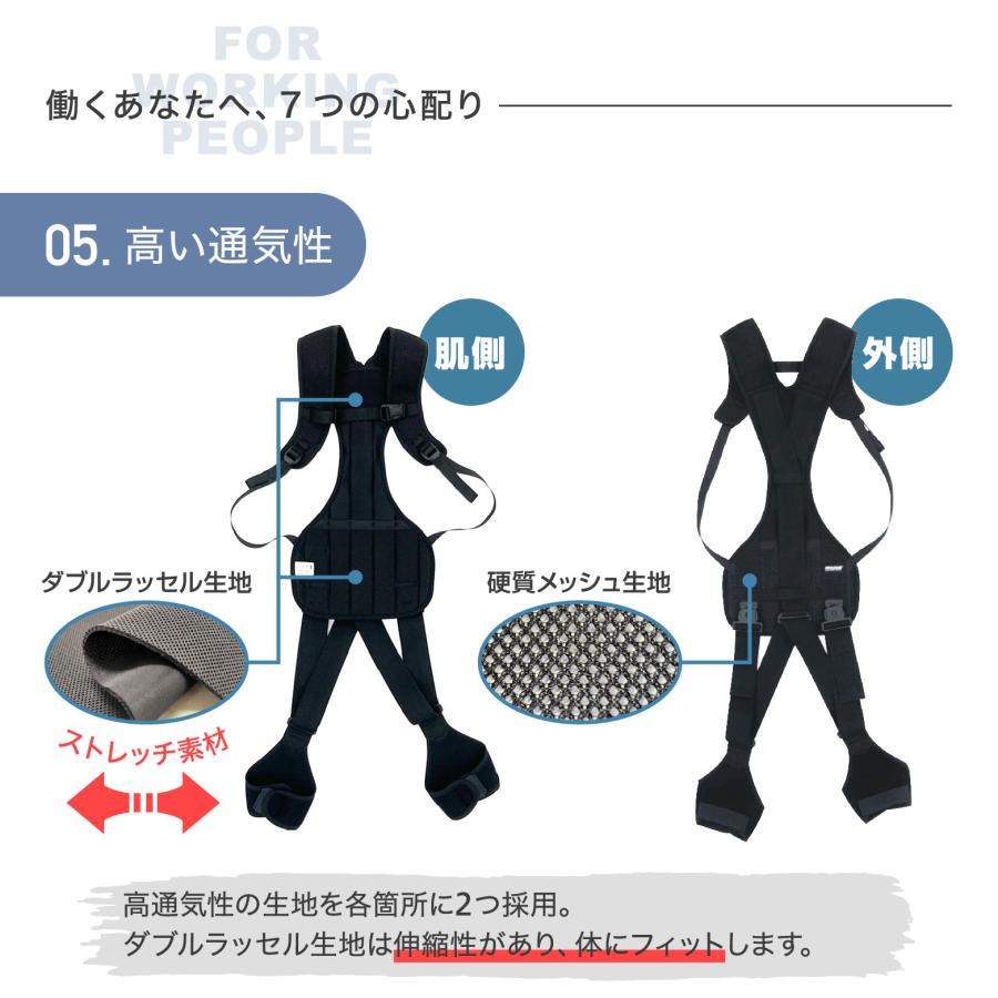 ホルドン モーションアシスト ジャケット 黒 ブラック S - M 身長 150 〜 168cm 男女兼用 前かがみ 起き上がり 中腰 動作 アシスト 楽 軽減 手洗い | タマガワエーザイ | 12