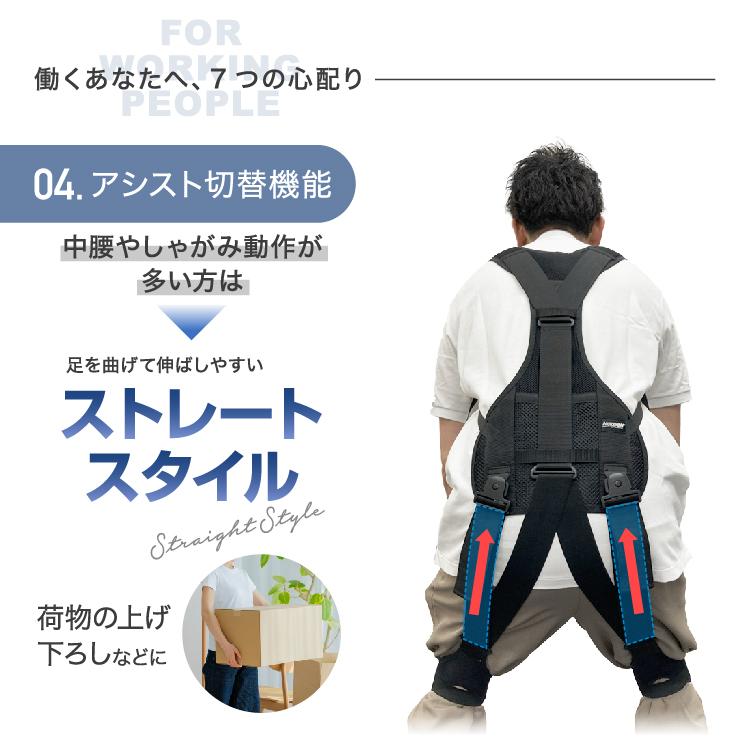 ホルドン モーションアシスト ジャケット 黒 ブラック S - M 身長 150 〜 168cm 男女兼用 前かがみ 起き上がり 中腰 動作 アシスト 楽 軽減 手洗い | タマガワエーザイ | 10