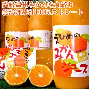 愛媛県産 温州みかんジュース ストレート果汁100% 12本セット タマチャンショップ みかんジュース ストレート 1000ml×12本 お歳暮