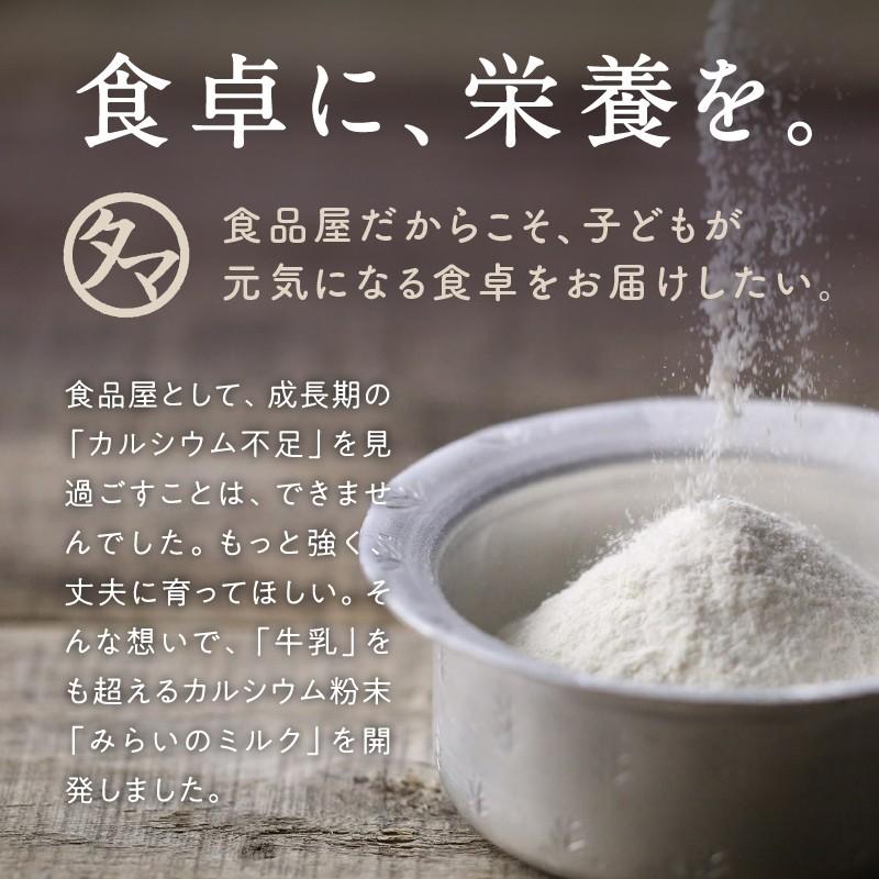 カルシウム サプリ 粉末 美粉屋 みらいのミルク 100g 乳糖不使用 10袋セット 牛乳 豆乳 ライスミルク 穀物 ココナッツ チアシード キヌア 砂糖 着色料 送料無料 | タマチャンショップ | 08