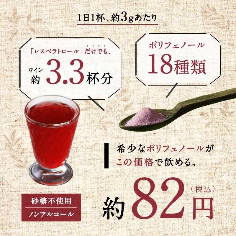 定期購入 植物の力 いのちのワイン 100,000mg 18種類 ポリフェノール パウダー 粉末 サプリ サプリメント エイジングケア アサイー 美粉屋 送料無料｜tamachanshop｜10