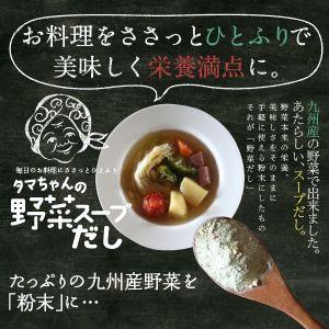 野菜 スープ だし まるごと 11種類 九州産 粉末化 送料無料 ファイトケミカル スープ 出汁 野菜だし しょうが キャンプ飯 送料無料｜tamachanshop｜02