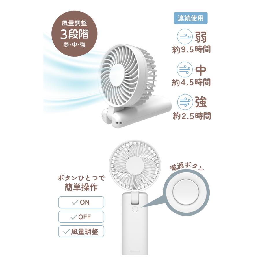 折りたたみ式ハンディファン 黒 多摩電子工業 ポケモン ポケピース 折りたたみ式ハンディファン