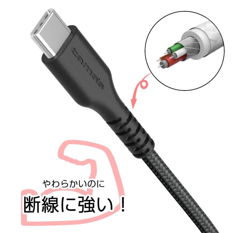 USB-A to タイプCケーブル  ソフトタフ 2.0ｍ H269CAT20モデル｜tamadenco｜04