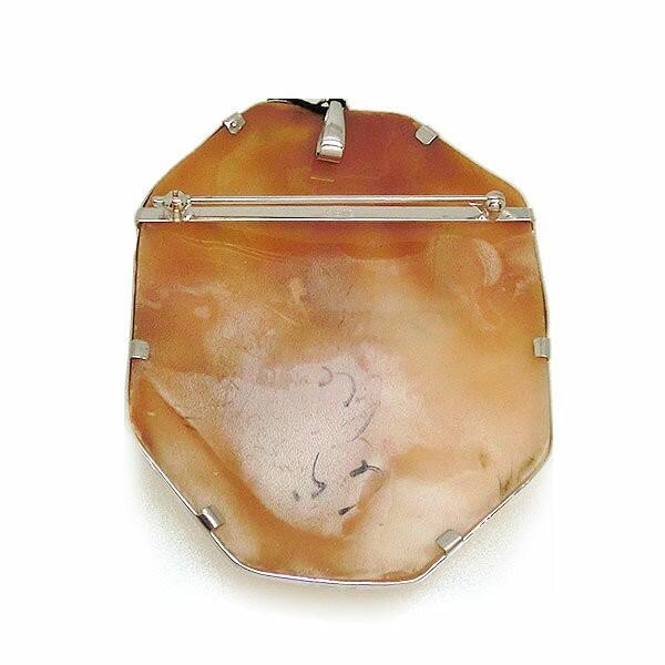 【希少品】 ブローチ K18WG(18金) ホワイトゴールド シェルカメオ ボーラ BORA イタリア ペンダントトップ ジュエリー 1点もの 【2801589509】(101640円)