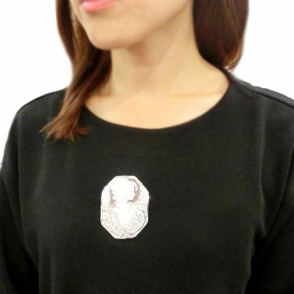 【希少品】 ブローチ K18WG(18金) ホワイトゴールド シェルカメオ ボーラ BORA イタリア ペンダントトップ ジュエリー 1点もの 【2801589509】(101640円)