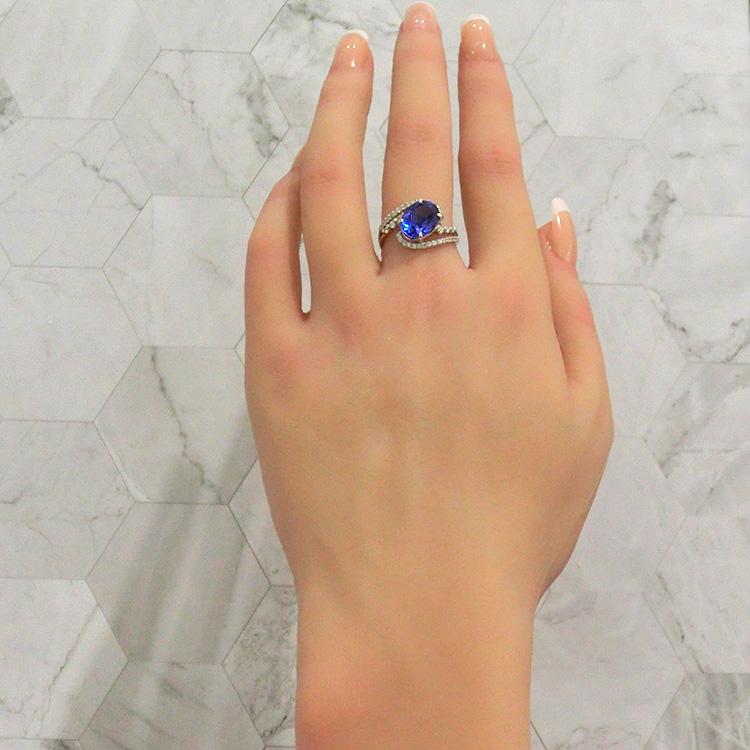 タンザナイトダイヤモンドPt900リング鑑別書付き！