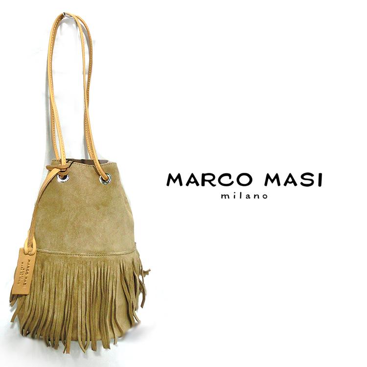 巾着バッグ 2way フリンジ ショルダーバッグ 訳あり MARCO MASI(マルコ  