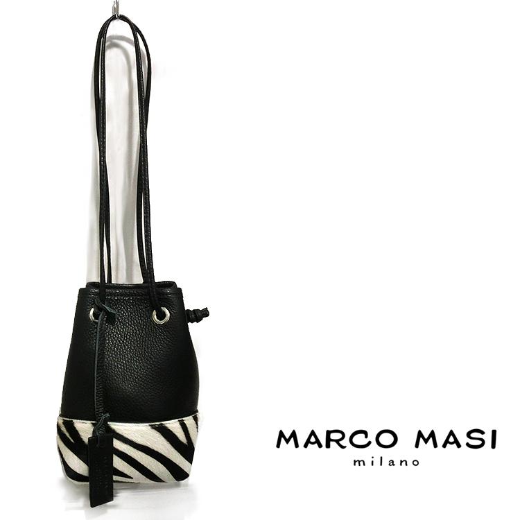 MARCO MASI ショルダーバッグ 巾着バッグ 2way ゼブラ柄 MASI(マルコ  