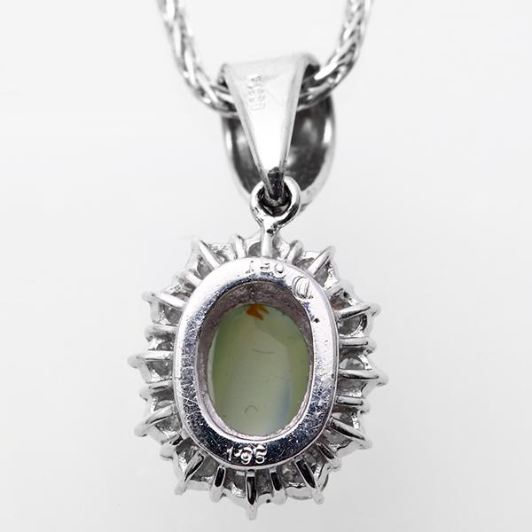 キャッツアイ ネックレス プラチナ ダイヤモンド ペンダント C-1.95ct