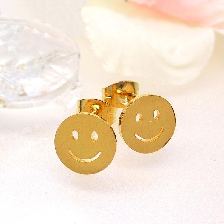ピアス スマイル フェイス モチーフ スマイリー ニコちゃん ニコニコ  