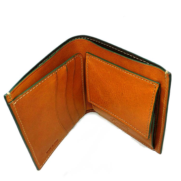 財布 本革 イタリア レザー 二つ折り 2つ折り財布 メンズ 男性
