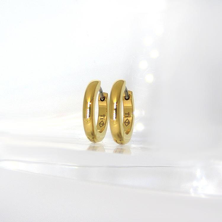 ピアス レディース メンズ 金属アレルギー フープ リングピアス チタン  