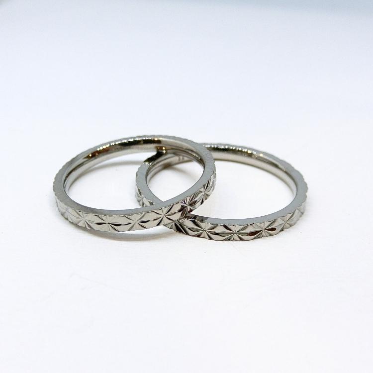 ペアリング 純チタン 金属アレルギー 刻印無料 結婚指輪 安い マリッジ