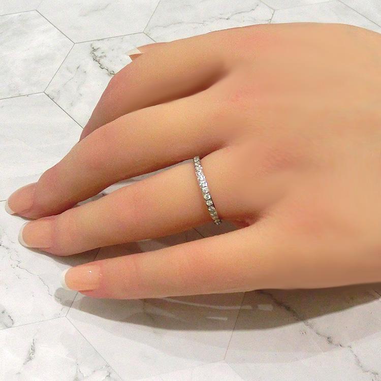 エタニティリング(フルエタニティ) 金属アレルギー 純チタン 刻印無料