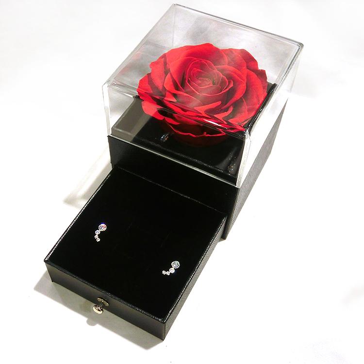 ジュエリーボックス プリザーブドフラワー BOX ケース ラッピング 薔薇