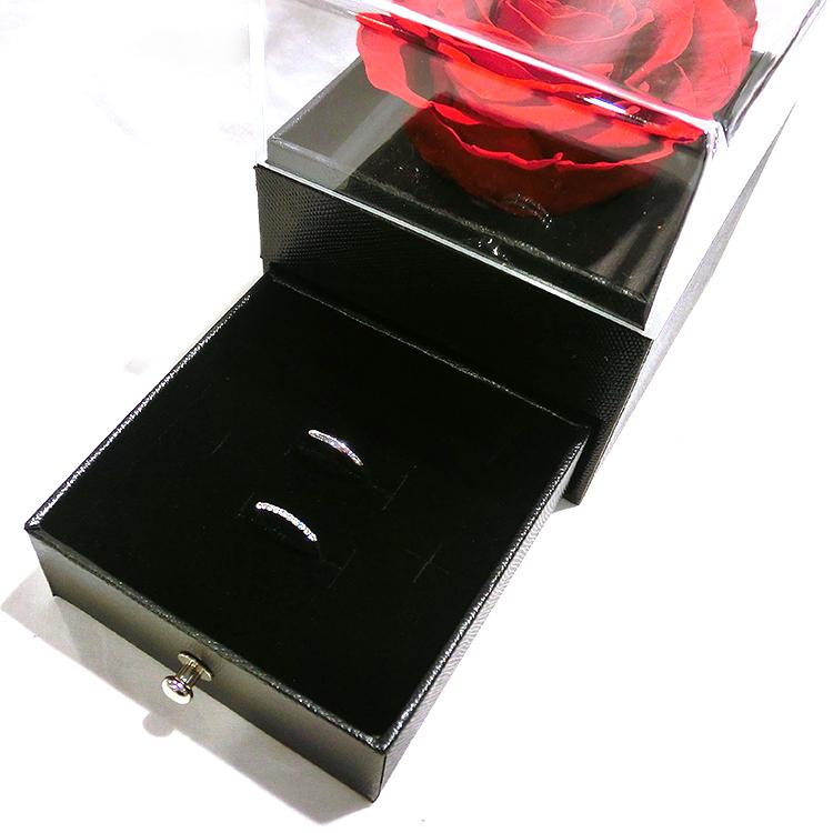 ジュエリーボックス プリザーブドフラワー BOX ケース ラッピング 薔薇