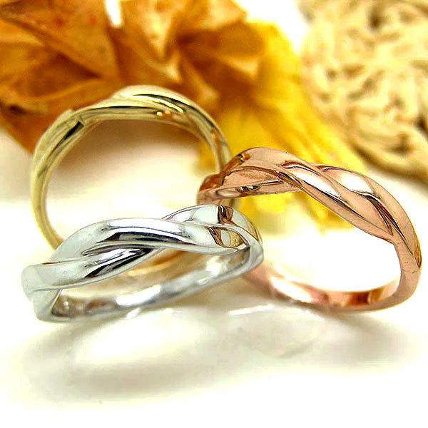 見積商品) ツイスト 地金 ひねり 指輪 10金/18金 K10/K18 地金が選べる