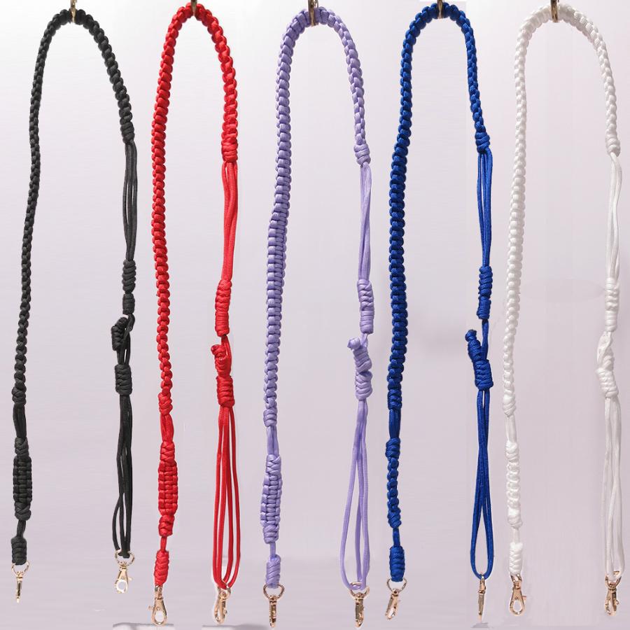 推し活 ショルダーストラップ 編み込み 推し色 パラコード 長さ調整