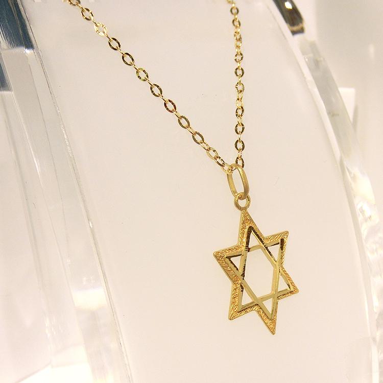 ペンダントトップ 18金 ゴールド 地金 ネックレスヘッド 六芒星
