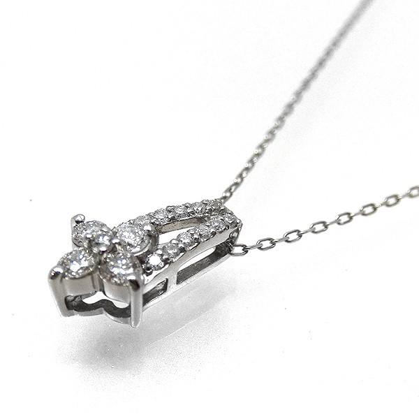 ネックレス プラチナ レディース ダイヤ ４月誕生石 天然石 ダイアモンド 0.27ct フラワー 花 PT bkp3の画像