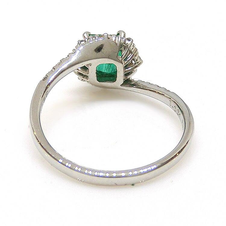 エメラルド リング プラチナ 5月誕生石 ダイヤモンド 指輪 E-1.001ct 