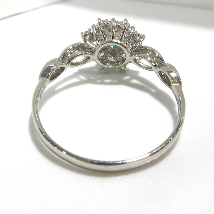 希少 PT900 1.05ct 天然 パライバトルマリン ダイヤ リング