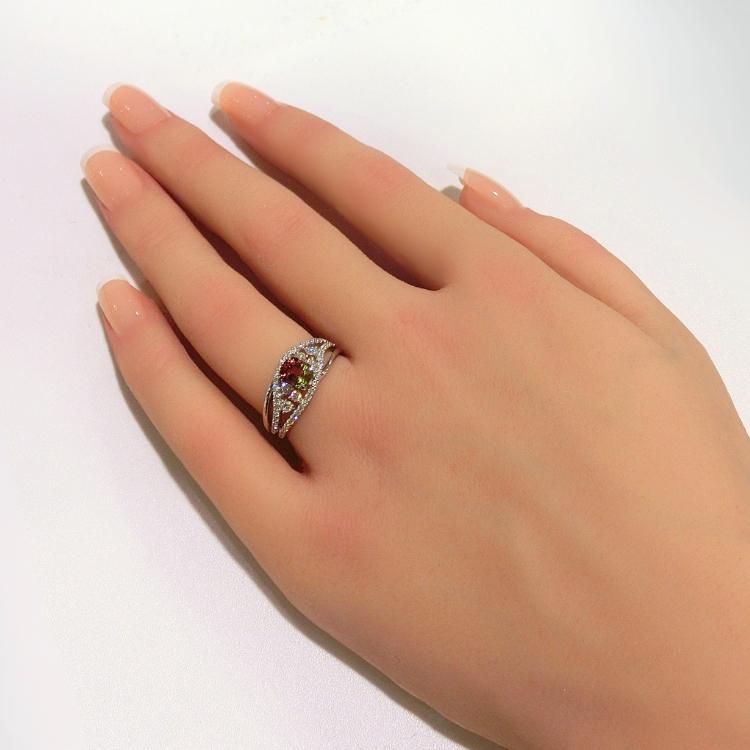 バイカラートルマリン リング プラチナ 10月誕生石 ダイヤモンド 指輪 電気石 11号 T-0.574ct D-0.39ct 豪華 PT900 マゼンタ グリーン (t71)の画像