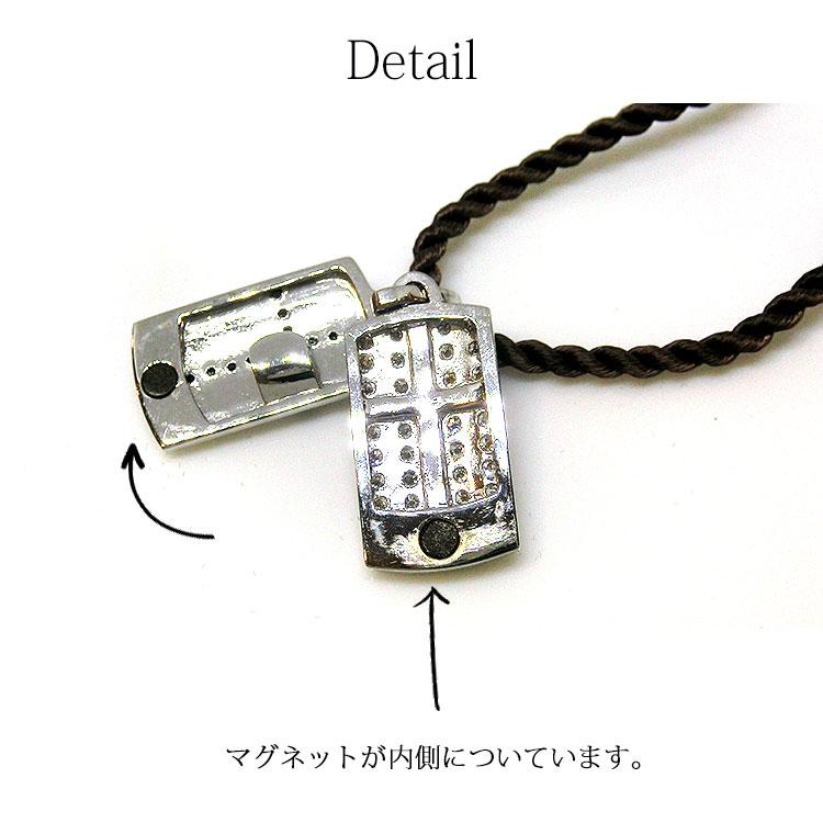 K18WG ブラックダイヤネックレスクロス