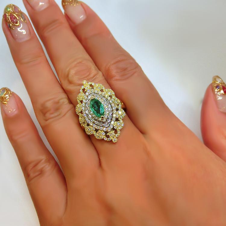 パライバトルマリン リング ブラジル産 プラチナ PT900 18金